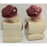 Anthropomorphic Shawnee Baker Man Chef Salt and Pepper Shakers 3.5" Vintage Ceramic Pottery