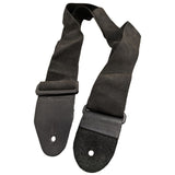 Adjustable Black Guitar Banjo Strap Leather Ends Durable Nylon