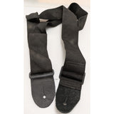 Adjustable Black Guitar Banjo Strap Leather Ends Durable Nylon