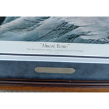 Almost Home Terry Redlin Signed Print Numbered 9264/29500 Limited Church Farm Sleigh Etched Glass