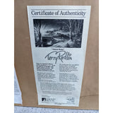 Almost Home Terry Redlin Signed Print Numbered 9264/29500 Limited Church Farm Sleigh Etched Glass