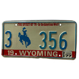 3 356 Wyoming License Plate Porsche