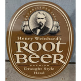 Root Beer 33X26 Henry Weinhard Metal Tin Sign Modern Repro Draught Style Head Premium Rootbeer