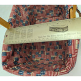 11" 2002 Little Market Old Glory Patriotic Fabric Longaberger Handwoven Small Basket Handle
