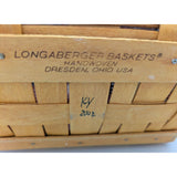 11" 2002 Little Market Old Glory Patriotic Fabric Longaberger Handwoven Small Basket Handle