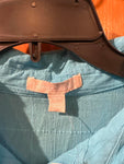18/20 Light Blue Snap-Up Shirt by Woman Within  18/20 - Size Large