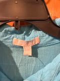 18/20 Light Blue Snap-Up Shirt by Woman Within  18/20 - Size Large