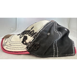 True Religion Rhinestone Heart Embroidered Cotton Stitch Denim Worn Y2K Hat Cap