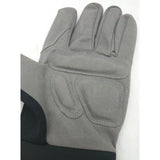 Rare NEW XL Komatsu Work Gloves Gray Grey Black NWOT Hook Loop Touch Closure