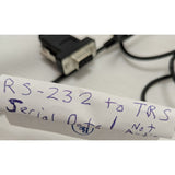 Late 1990s RS-232 to TRS Serial Data Cable Projector Camera Black Plastic Metal (Not Audio)