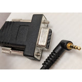 Late 1990s RS-232 to TRS Serial Data Cable Projector Camera Black Plastic Metal (Not Audio)