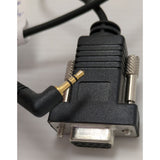 Late 1990s RS-232 to TRS Serial Data Cable Projector Camera Black Plastic Metal (Not Audio)