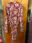 24 Boohoo Floral Dress wrap bow tie  in Red
