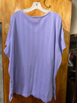 22/24 Woman Within Floral Embroidered Top Purple