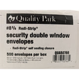 375 Self Seal #8 Quality Park Redi-Strip Double Window Envelopes 85/8 Size White