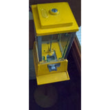 1 Cent Dean Penny Gumball Candy Gum Machine Yellow Hollywood Calif w Stand Vending Vintage