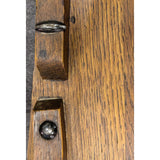 Antique Oak Office Chair Industrial Lift Swivel Hardware Low Base No Wheels Wood Seat