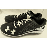 New 16 Charged Yard Low ST Baseball Cleats Shoes Under Armour UA Mens Black White Metal Spiked Synthetic