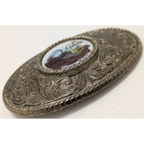 Crown Construction Equipment Billings Montana Belt Buckle Vintage Bulldozer Excavator Dump Truck