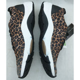 7 Brown Leopard Vionic Womens Action Tourney Shoes Lace Up Sneakers Animal Print