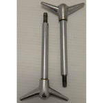 "Y" TWO 4.5" Tall Vintage Chrome Y-Top Wing Nuts Valve Cover air cleaner Long Hot Rod "T"