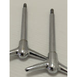 "Y" TWO 4.5" Tall Vintage Chrome Y-Top Wing Nuts Valve Cover air cleaner Long Hot Rod "T"