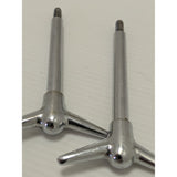 "Y" TWO 4.5" Tall Vintage Chrome Y-Top Wing Nuts Valve Cover air cleaner Long Hot Rod "T"