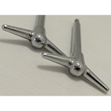 "Y" TWO 4.5" Tall Vintage Chrome Y-Top Wing Nuts Valve Cover air cleaner Long Hot Rod "T"