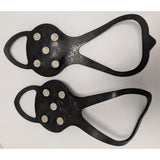Pair Of Rubber Cleats Ice Snow Shoe Grips Anti-Slip Traction Spikes Black