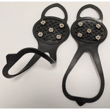 Pair Of Rubber Cleats Ice Snow Shoe Grips Anti-Slip Traction Spikes Black