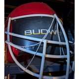 28" Giant Hanging Bar Mancave Budweiser Beer Football Helmet Display Prop 3D Sign Red Plastic