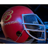 28" Giant Hanging Bar Mancave Budweiser Beer Football Helmet Display Prop 3D Sign Red Plastic