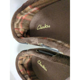 NEW 11 M Clarks Indoor/Outdoor Slippers Brown Suede Slip On Boat Shoes Mens Trapper Moccasin Lined JMH0675