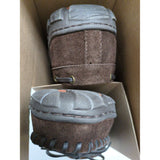 NEW 11 M Clarks Indoor/Outdoor Slippers Brown Suede Slip On Boat Shoes Mens Trapper Moccasin Lined JMH0675