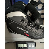 Men 8 - Women 9 Size 41 Rossignol X-1 Tour Nordic Cross Country Ski Boots Black White Lace Up NNN Sole