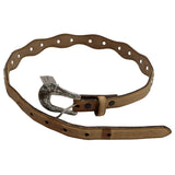 AS-IS FADED 32" Justin Girls Ladies Western Belt Leather Cowhide