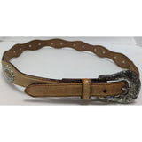 AS-IS FADED 32" Justin Girls Ladies Western Belt Leather Cowhide