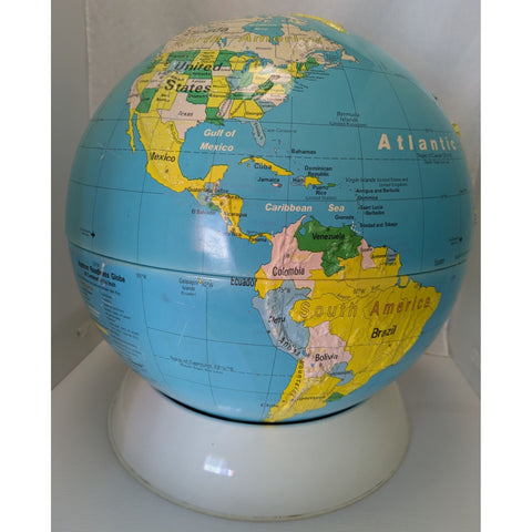 16 Inch Nystrom Readiness Table Globe 1995 40 Cm World Map Educational Stand 33-47