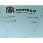 16 Inch Nystrom Readiness Table Globe 1995 40 Cm World Map Educational Stand 33-47
