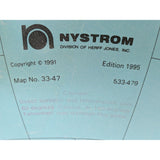16 Inch Nystrom Readiness Table Globe 1995 40 Cm World Map Educational Stand 33-47