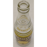 9" Beehive Beverages 10oz Glass Soda Bottle 1969 Brown Yellow Brigham City UT Utah Bee Hive Vintage