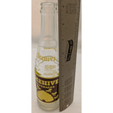 9" Beehive Beverages 10oz Glass Soda Bottle 1969 Brown Yellow Brigham City UT Utah Bee Hive Vintage