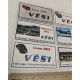 Volkswagen VW Event Cruise VESI Fridge Magnet 6pc Southeast Idaho 2009-2013
