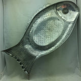 24X12 Arthur Court 1975 Fish Serving Platter Tray Metal Chrome Large Vintage Aluminum MCM