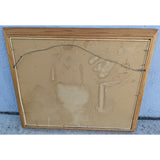 1960 Carl Zeller Signed Native American Sitting By Fire Painting Framed Canvas Art