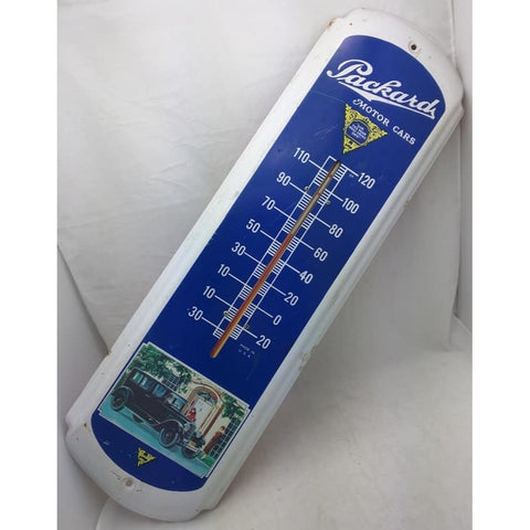 27 " 1960's Packard Thermometer Sign Motor Cars Gas Oil Station Metal Advertising