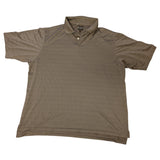 2XL Adidas ClimaCool Mens Short Sleeve Polo Shirt Tan Polyester XXL Golf Casual Activewear