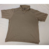 2XL Adidas ClimaCool Mens Short Sleeve Polo Shirt Tan Polyester XXL Golf Casual Activewear