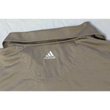 2XL Adidas ClimaCool Mens Short Sleeve Polo Shirt Tan Polyester XXL Golf Casual Activewear