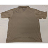 2XL Adidas ClimaCool Mens Short Sleeve Polo Shirt Tan Polyester XXL Golf Casual Activewear